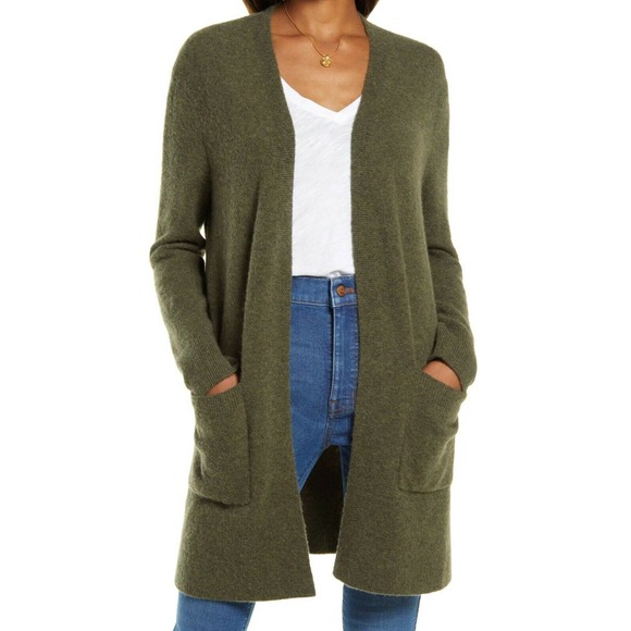 Madewell Sweaters - Madewell NWT Kent Cardigan Sweater Dried Olive Merino Wool Alpaca Blend Medium